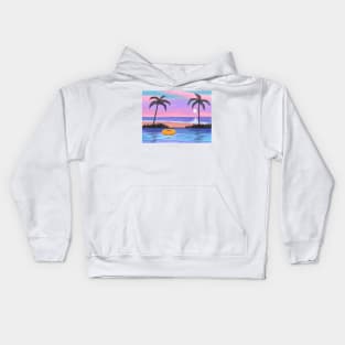 Pool Sunset Kids Hoodie